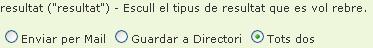 Opcions Resultat
