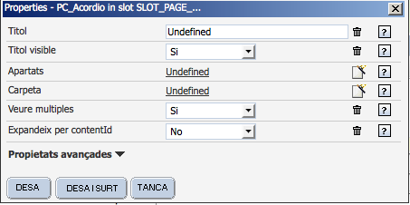 Propietats component PC_Acordio