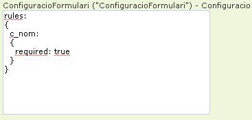 Camp de configuració del formulari 