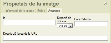 Camp "Descripció llarga de la URL" per les imatges